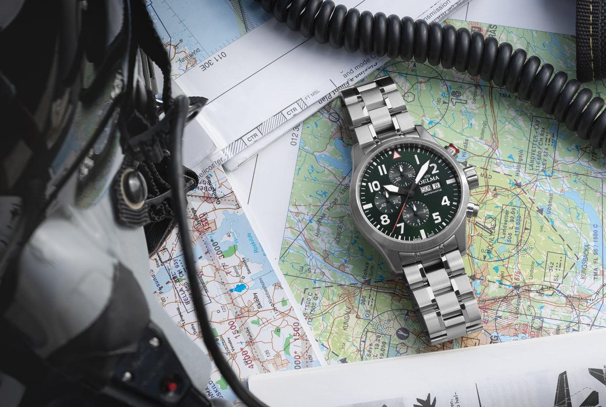 DELMA COMMANDER CHRONOGRAPH GREEN