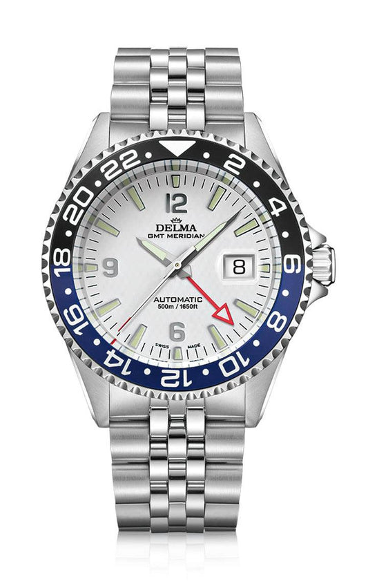 DELMA SANTIAGO GMT MERIDIAN AUTOMATIC WHITE